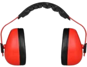 Ear Muffs that NIPSTec workers used during the installation and maintenance of a rainwater harvesting system, emphasizing employee safety measures.